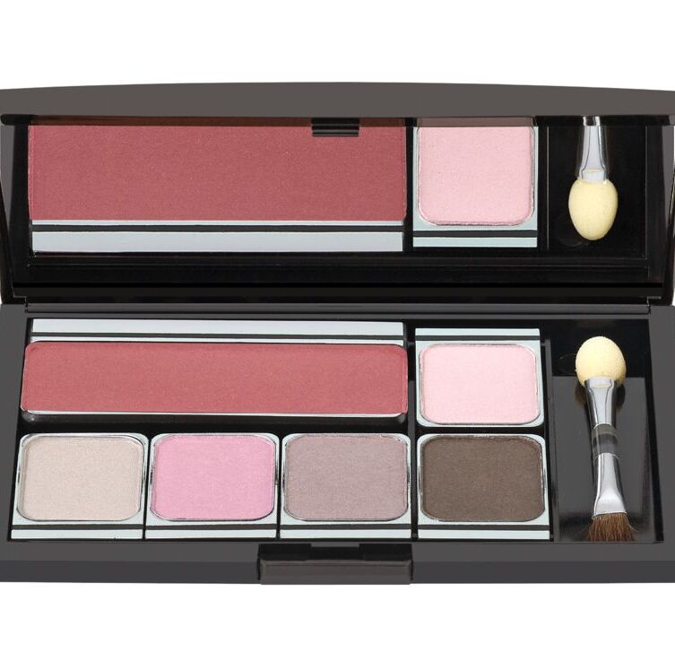 Beauty Box Maxi - kasetka z lusterkiem na cienie do powiek /kamuflaże w kremie / róż do policzków w systemie na 